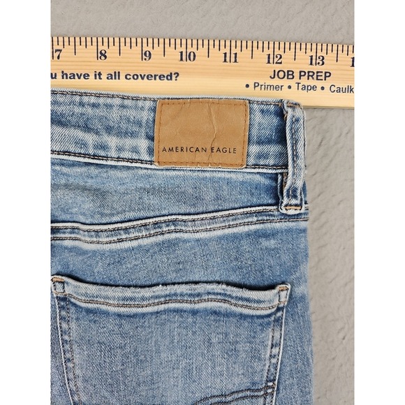 American Eagle Jeans Women's 2 25x31 Festival Flare Faded Stretch‎ Raw Hem BOHO - Picture 7 of 8